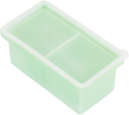 Silicone Freezer Tray With Lid Extra Large Soup Storage Container 2 Cup Portion For Stews Broth Meal Prep Freezing - Reusable Kitchen Tool (B)