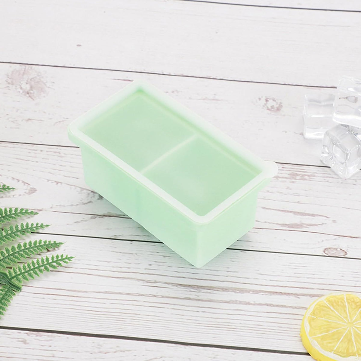 Silicone Freezer Tray With Lid Extra Large Soup Storage Container 2 Cup Portion For Stews Broth Meal Prep Freezing - Reusable Kitchen Tool (B)
