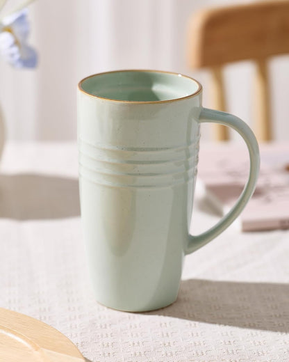 Jupiter Large Coffee Mug, 20oz Coffee Mug with Lid, Ceramic Cup | Stoneware Cup with Handle for Coffee, Latte, Cappuccino, Tea, Cocoa, Milk, Microwave and Dishwasher Safe, Light Pink