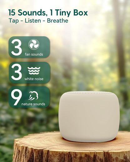 Pocket Mini Portable White Noise Machine for Travel, 15 Sounds