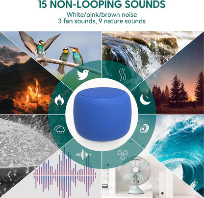 Pocket Mini Portable White Noise Machine for Travel, 15 Sounds