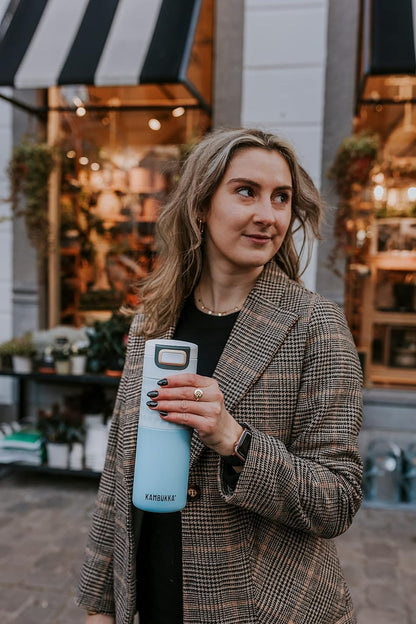 ETNA Breezy Blue Thermal Mug 500 ml – Coffee Mug to Go Made of Stainless Steel – Leak-Proof & Leak-Proof – Insulated Travel & Coffee Mug – Keeps 9 Hours Hot / 18 Hours Cold