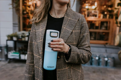 ETNA Breezy Blue Thermal Mug 500 ml – Coffee Mug to Go Made of Stainless Steel – Leak-Proof & Leak-Proof – Insulated Travel & Coffee Mug – Keeps 9 Hours Hot / 18 Hours Cold