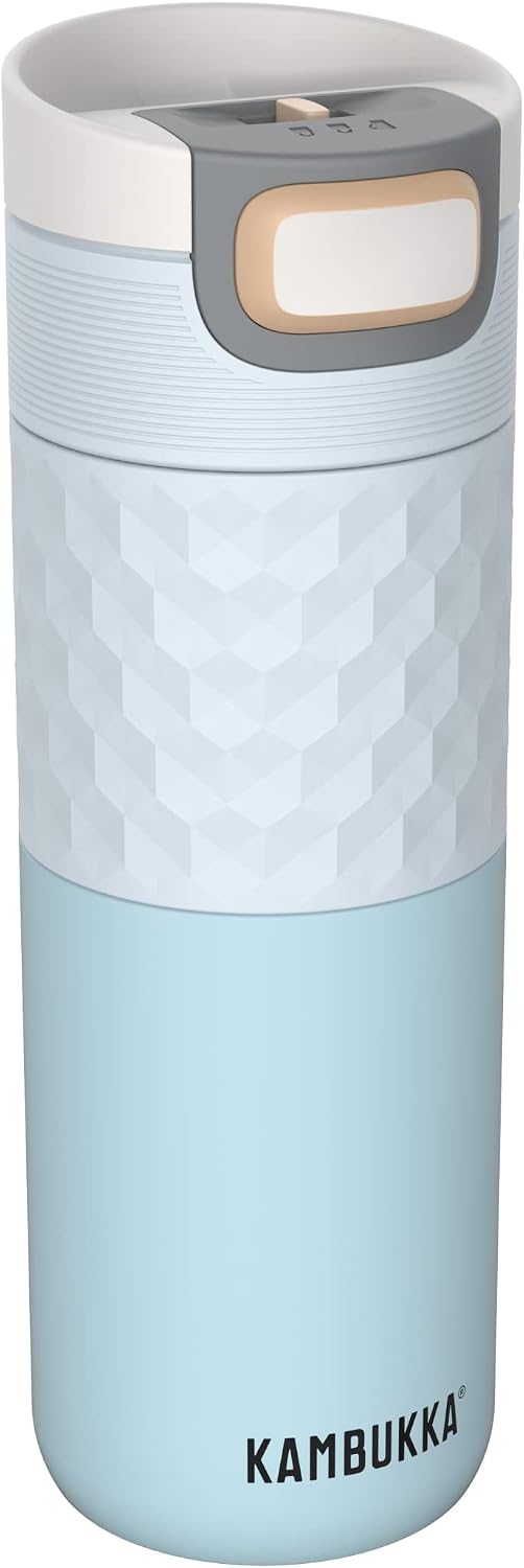 ETNA Breezy Blue Thermal Mug 500 ml – Coffee Mug to Go Made of Stainless Steel – Leak-Proof & Leak-Proof – Insulated Travel & Coffee Mug – Keeps 9 Hours Hot / 18 Hours Cold