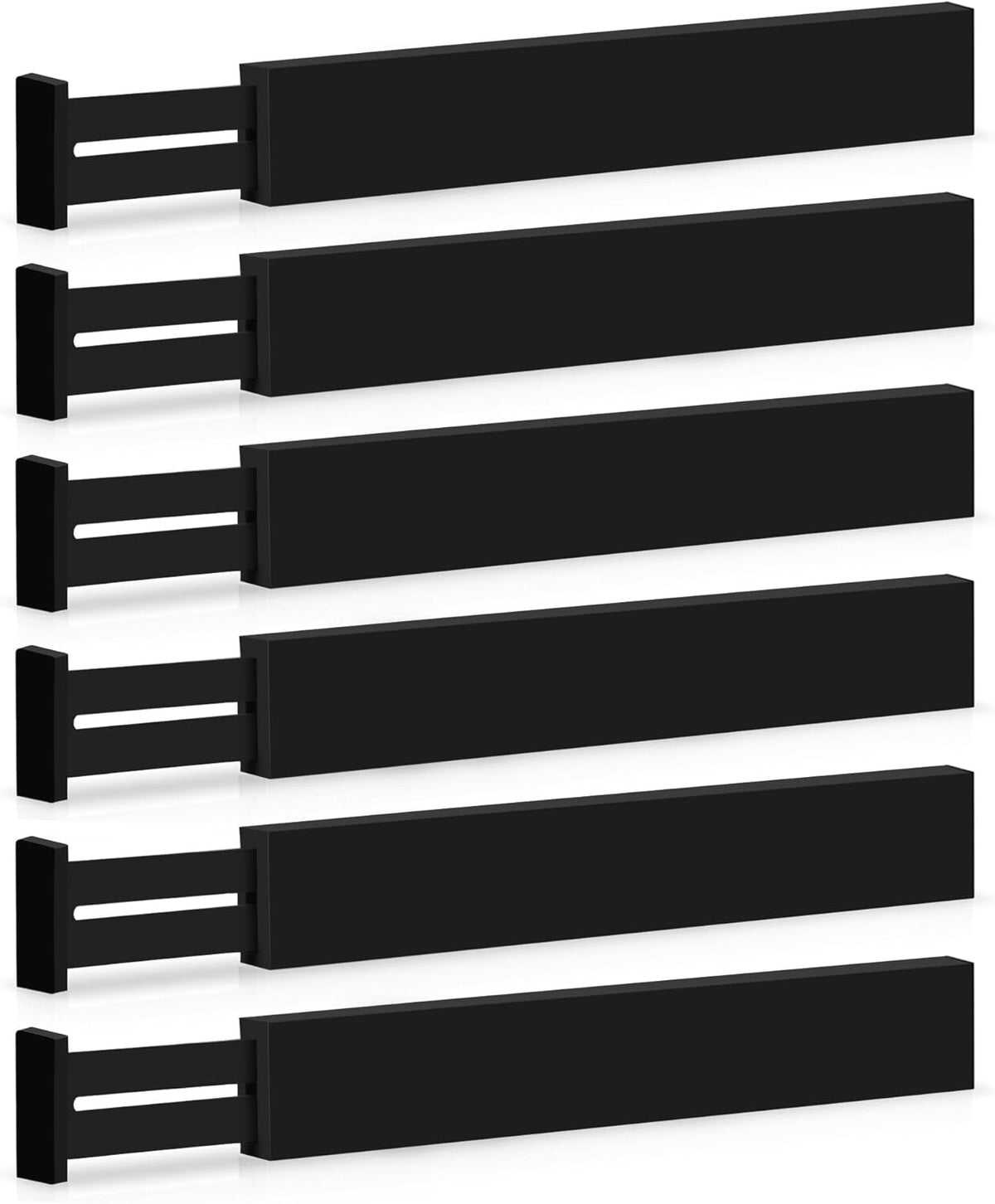 6-Pack Drawer Dividers 2.6-Inch High Dresser Drawer Organizer 16 to 22 Inch
