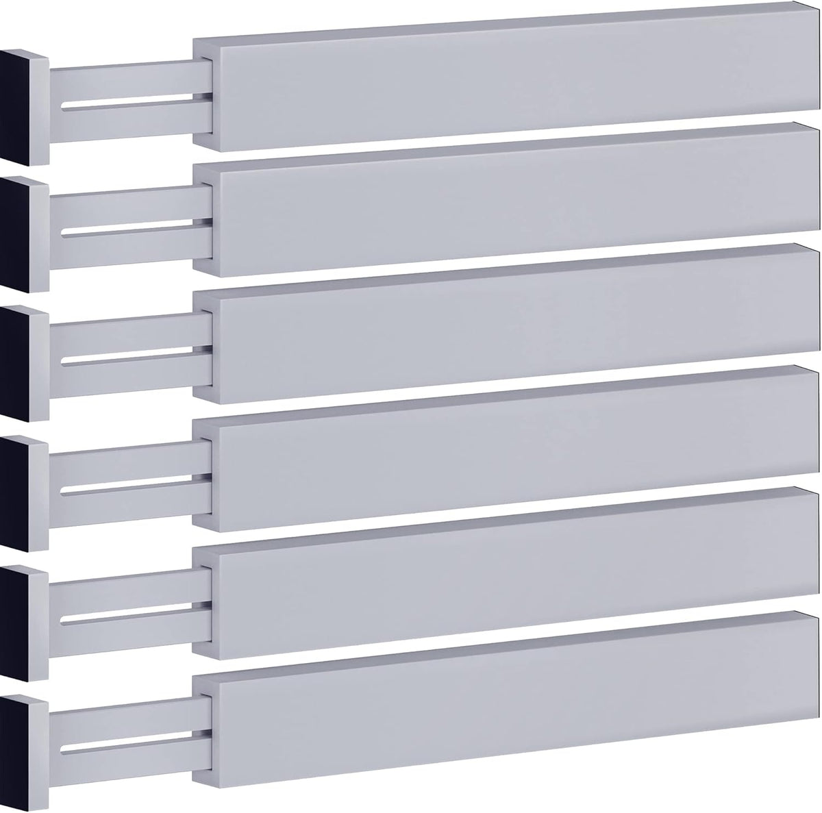 6-Pack Drawer Dividers 2.6-Inch High Dresser Drawer Organizer 16 to 22 Inch