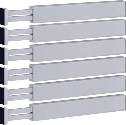 6-Pack Drawer Dividers 2.6-Inch High Dresser Drawer Organizer 16 to 22 Inch