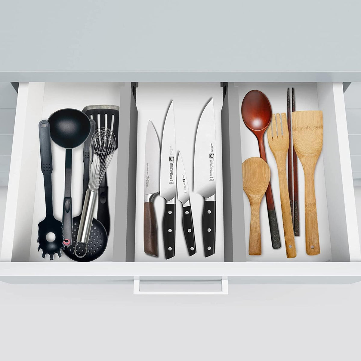 6-Pack Drawer Dividers 2.6-Inch High Dresser Drawer Organizer 16 to 22 Inch