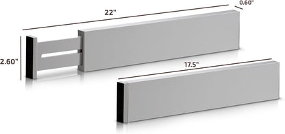 6-Pack Drawer Dividers 2.6-Inch High Dresser Drawer Organizer 16 to 22 Inch