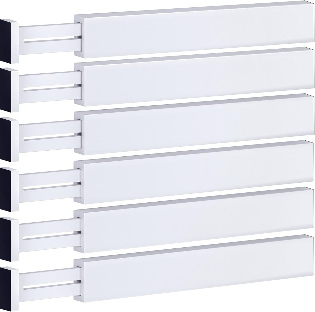 6-Pack Drawer Dividers 2.6-Inch High Dresser Drawer Organizer 16 to 22 Inch