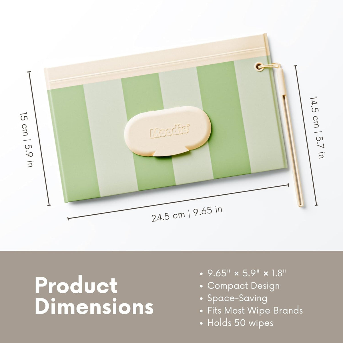 3PACK Baby Wipes Holder | Refillable Wipes Container w/DOUBLE-LOCK SEAL |Travel Wipe Case | Portable Wipe Dispenser | Reusable Wipes Pouch (Cloudy Grey, 3 PACK)
