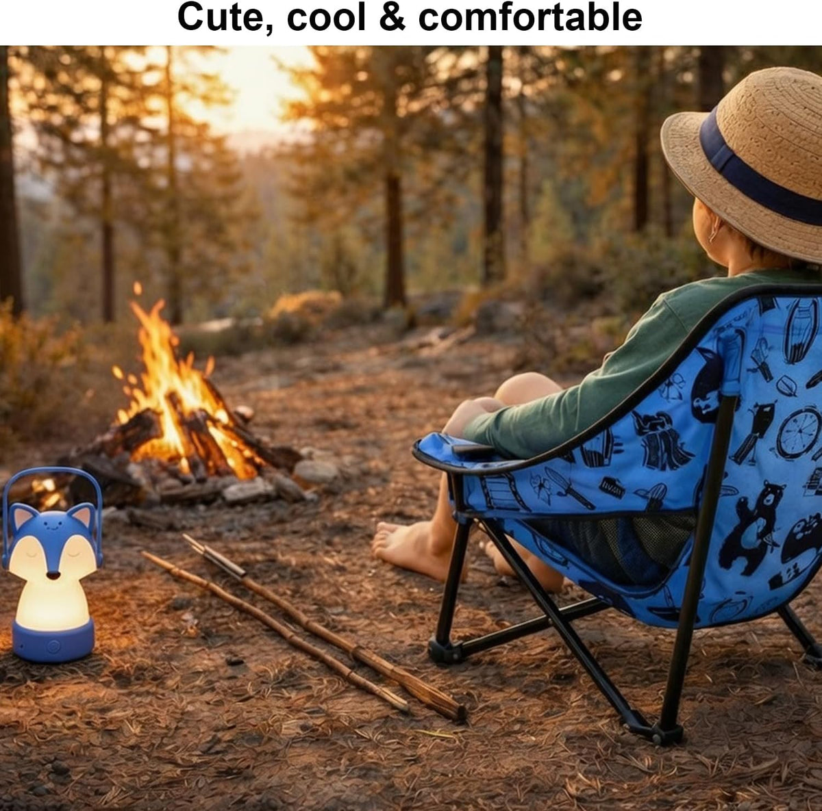 Youth and Kids Camping Chair | Ultra Lightweight, Foldable and Heavy Duty | Ideal Indoor/Outdoor Kid Chair for Camping, Sports and Lawn