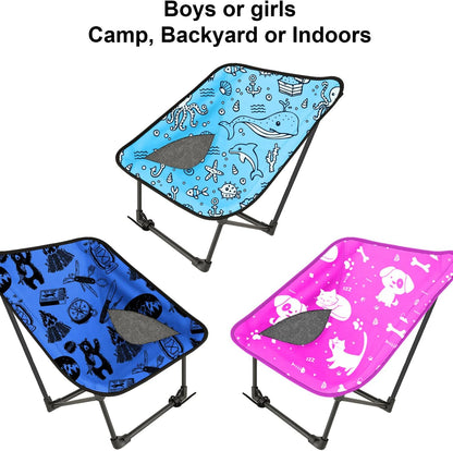Youth and Kids Camping Chair | Ultra Lightweight, Foldable and Heavy Duty | Ideal Indoor/Outdoor Kid Chair for Camping, Sports and Lawn