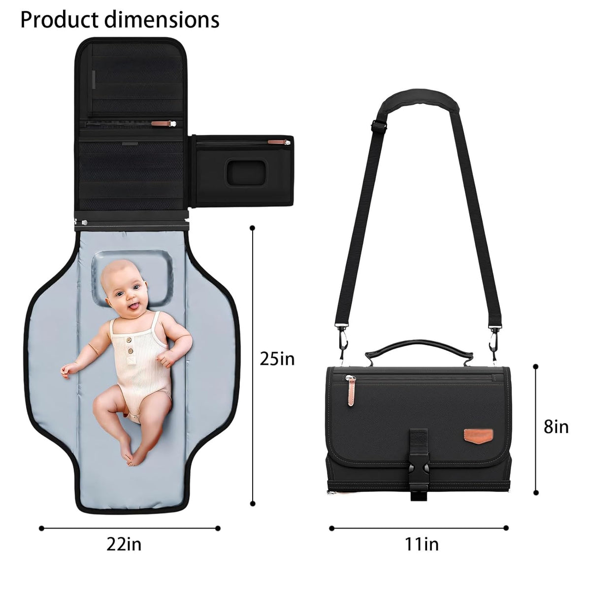 Foldable Lightweight Diaper Pad Portable Design for Parents on The Go Portable Changing Pad