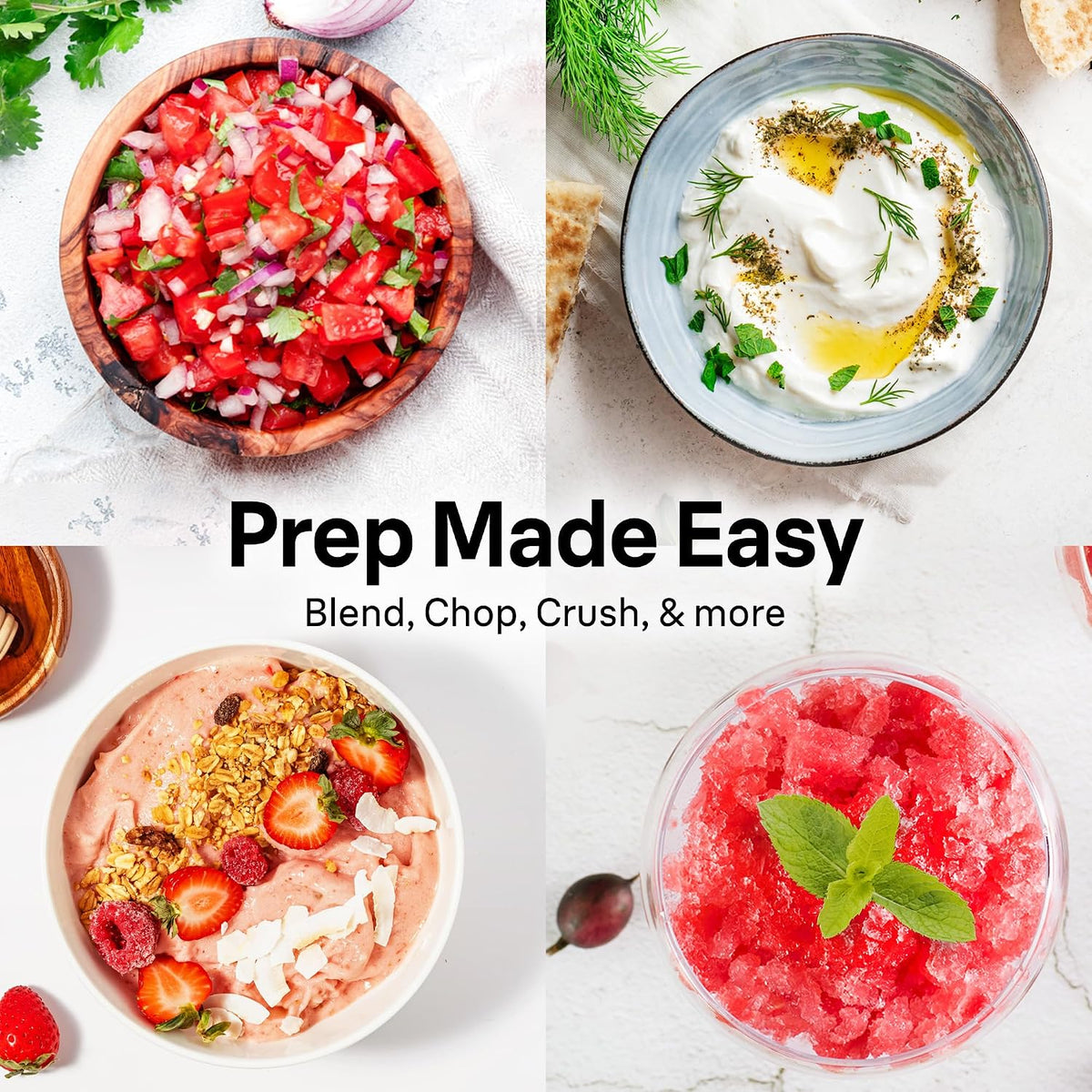 EasyPrep™ Mini Food Processor, 4 cup, Two Speed Pulse, QuadBlade