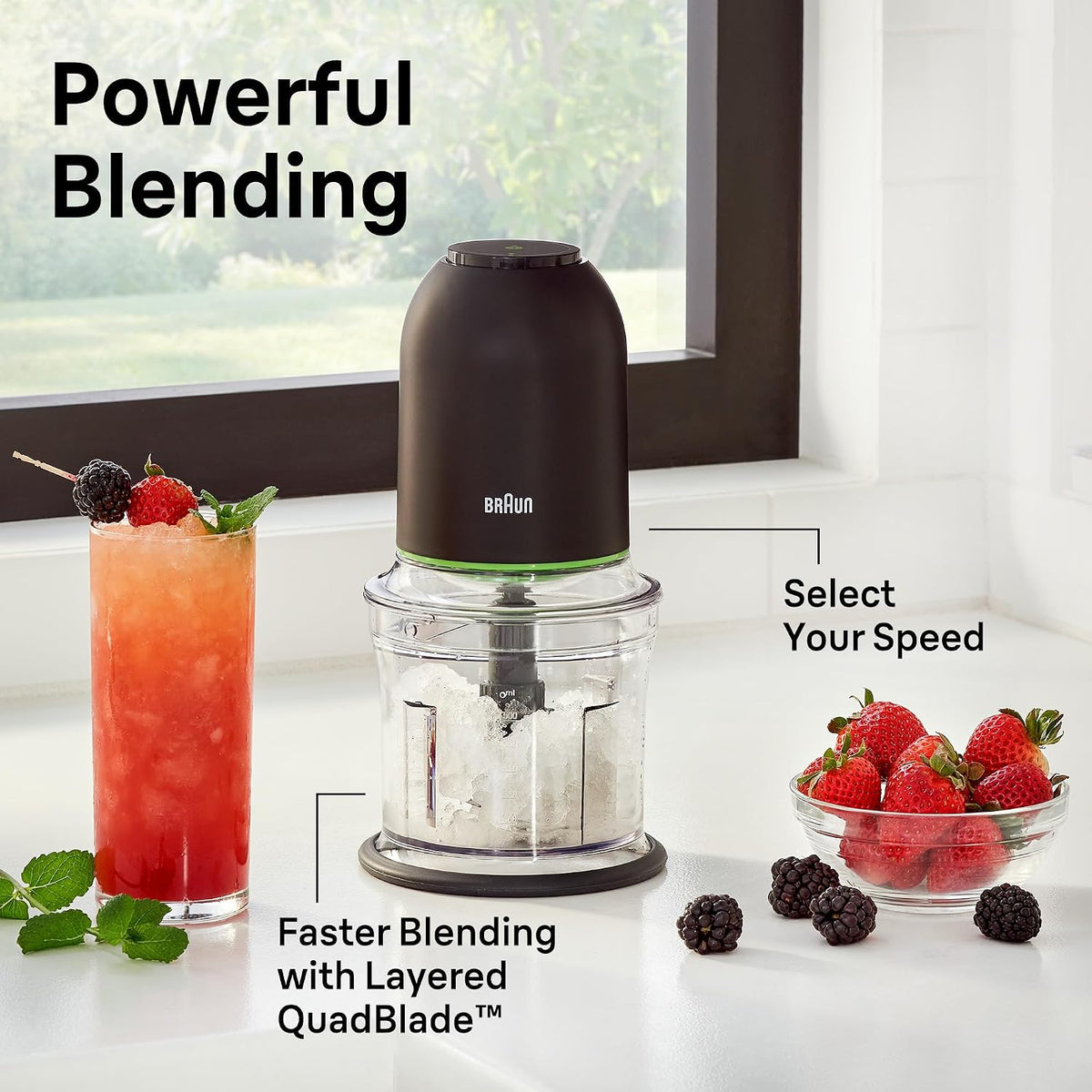 EasyPrep™ Mini Food Processor, 4 cup, Two Speed Pulse, QuadBlade