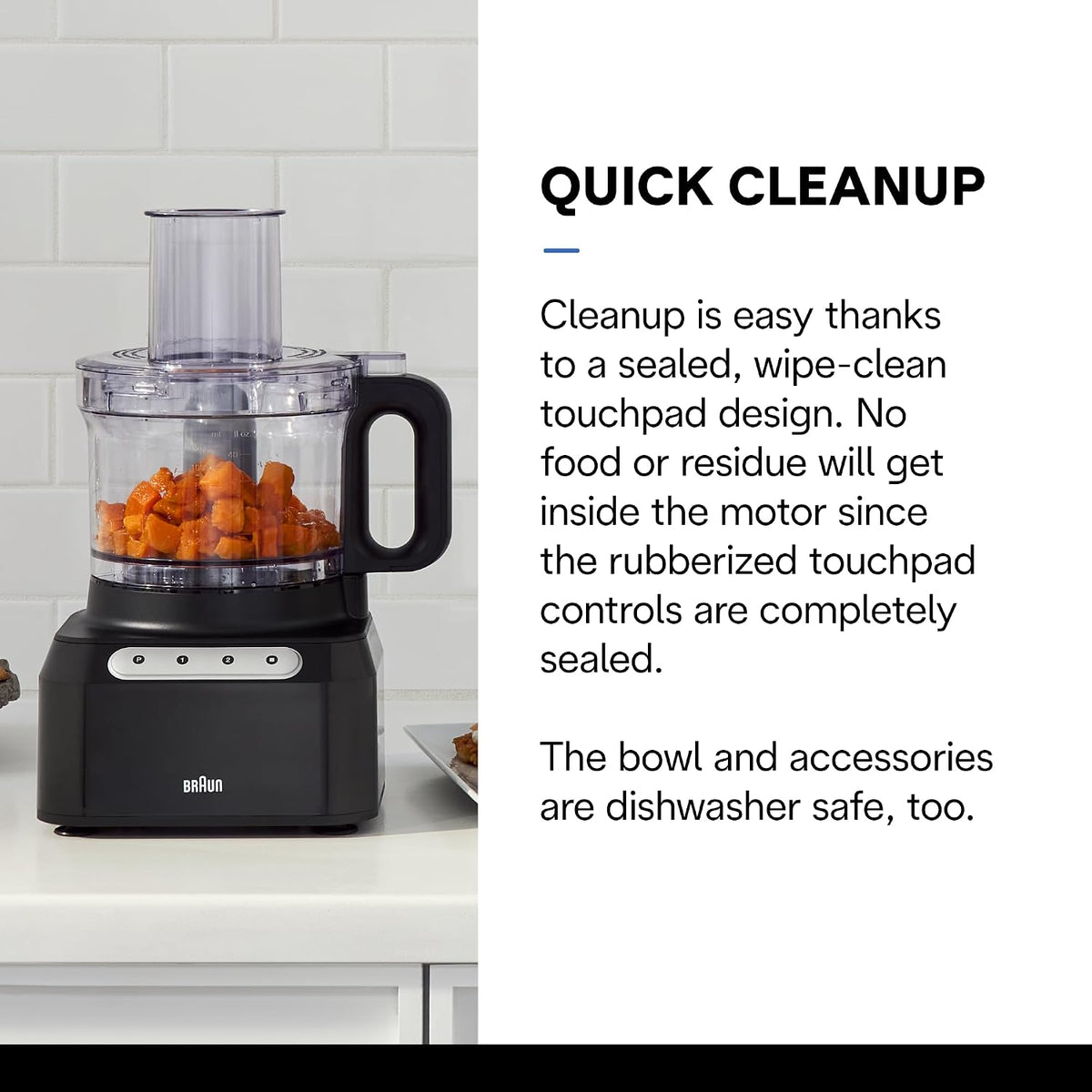 EasyPrep™ Mini Food Processor, 4 cup, Two Speed Pulse, QuadBlade