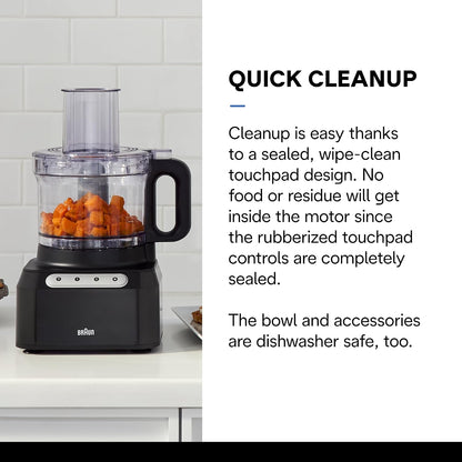 EasyPrep™ Mini Food Processor, 4 cup, Two Speed Pulse, QuadBlade