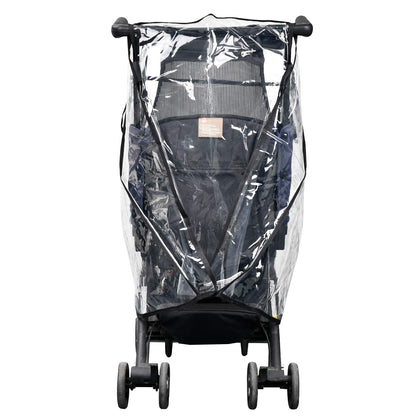 Stroller Rain Cover, Universal Clear Baby Travel Weather Shield Black