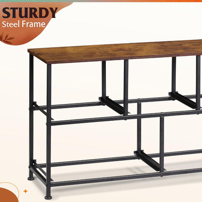 Wide Dresser for Bedroom, 5 Drawer Chest of Drawers, Dark Grey
