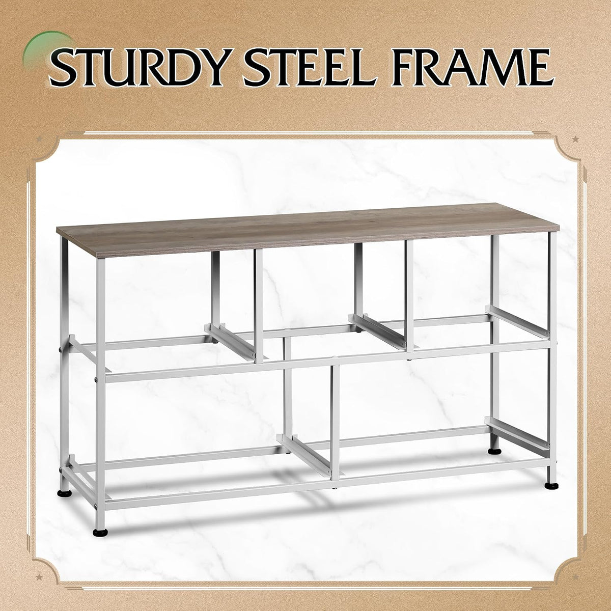 Wide Dresser for Bedroom, 5 Drawer Chest of Drawers, Dark Grey