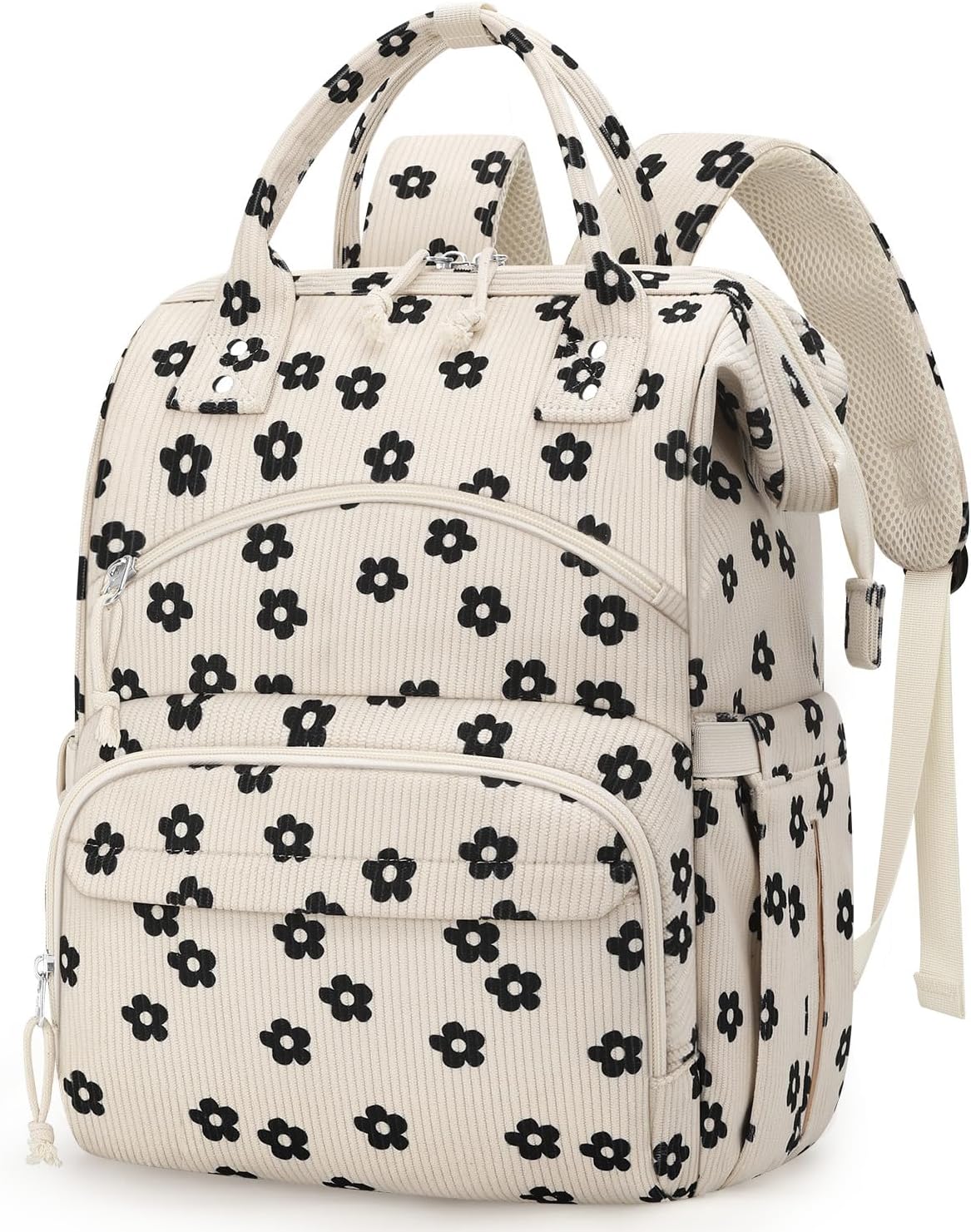 Corduroy Diaper Backpack for Mom,Travel Baby Diaper Bag for Girls&Boys