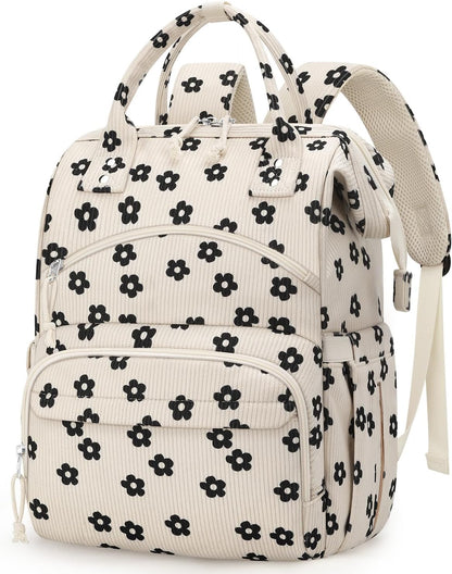 Corduroy Diaper Backpack for Mom,Travel Baby Diaper Bag for Girls&Boys