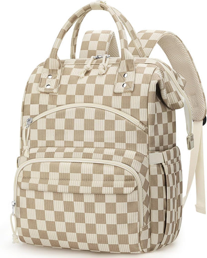 Corduroy Diaper Backpack for Mom,Travel Baby Diaper Bag for Girls&Boys
