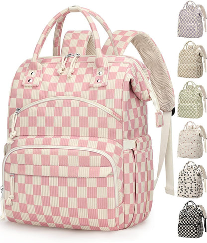 Corduroy Diaper Backpack for Mom,Travel Baby Diaper Bag for Girls&Boys
