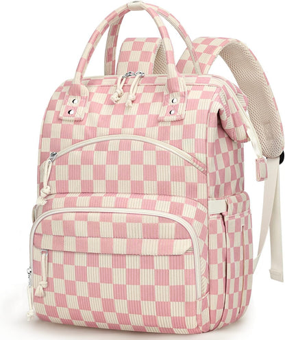 Corduroy Diaper Backpack for Mom,Travel Baby Diaper Bag for Girls&Boys