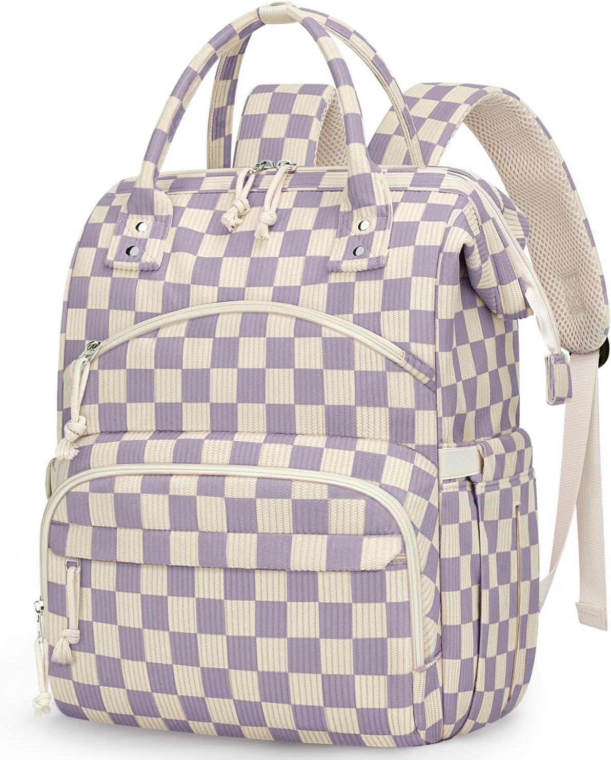 Corduroy Diaper Backpack for Mom,Travel Baby Diaper Bag for Girls&Boys