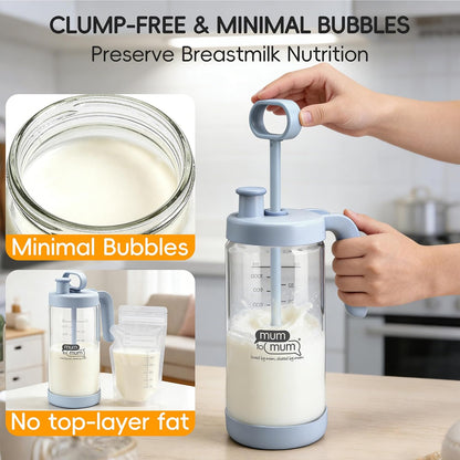 MUM TO MUM 32oz Borosilicate Glass Formula Mixing Pitcher, Glass Breast Milk Pitcher,Milk Storage Container,Baby Formula Pitcher(Light green)