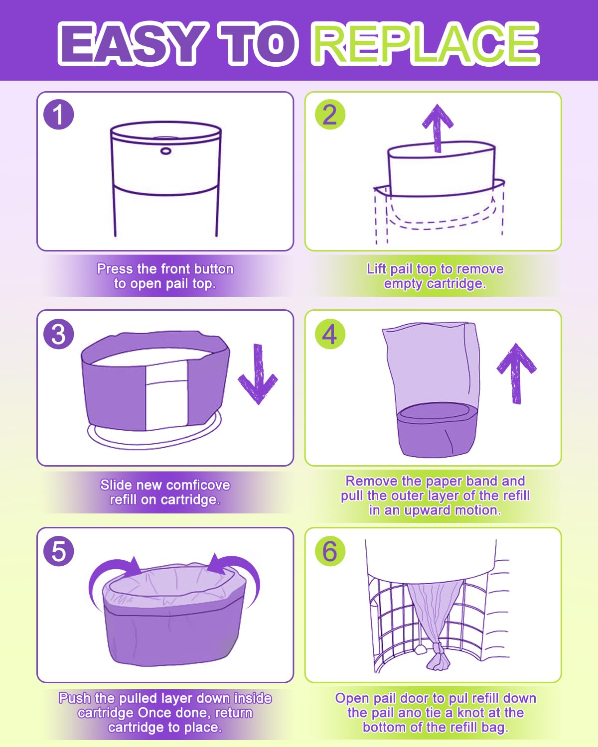 Diaper Pail Refills Compatible with Dekor Classic & Eko Classic