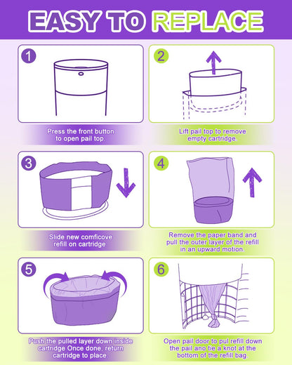 Diaper Pail Refills Compatible with Dekor Classic & Eko Classic