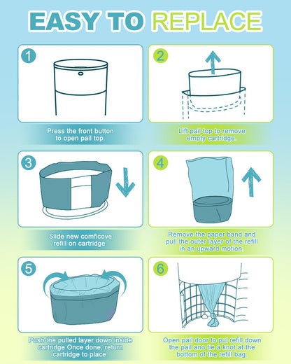 Diaper Pail Refills Compatible with Dekor Classic & Eko Classic