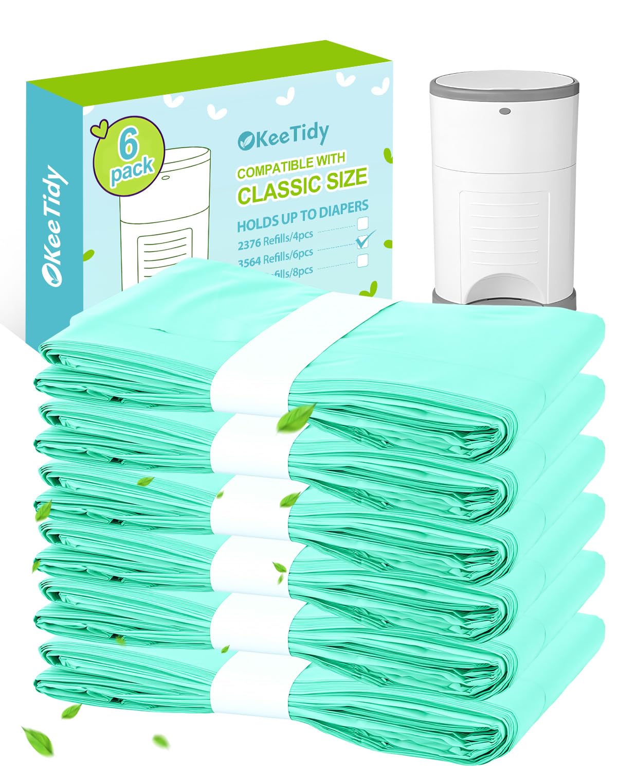 Diaper Pail Refills Compatible with Dekor Classic & Eko Classic
