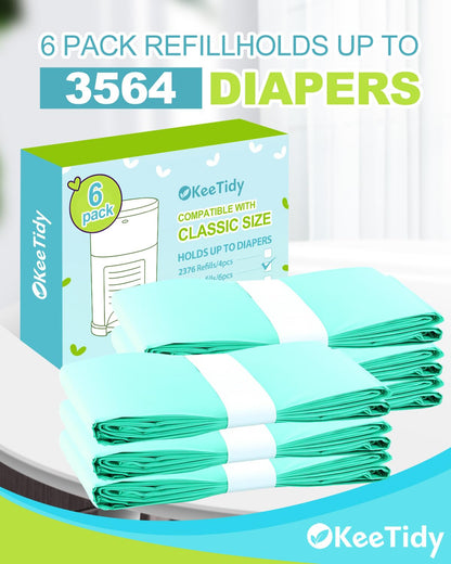 Diaper Pail Refills Compatible with Dekor Classic & Eko Classic