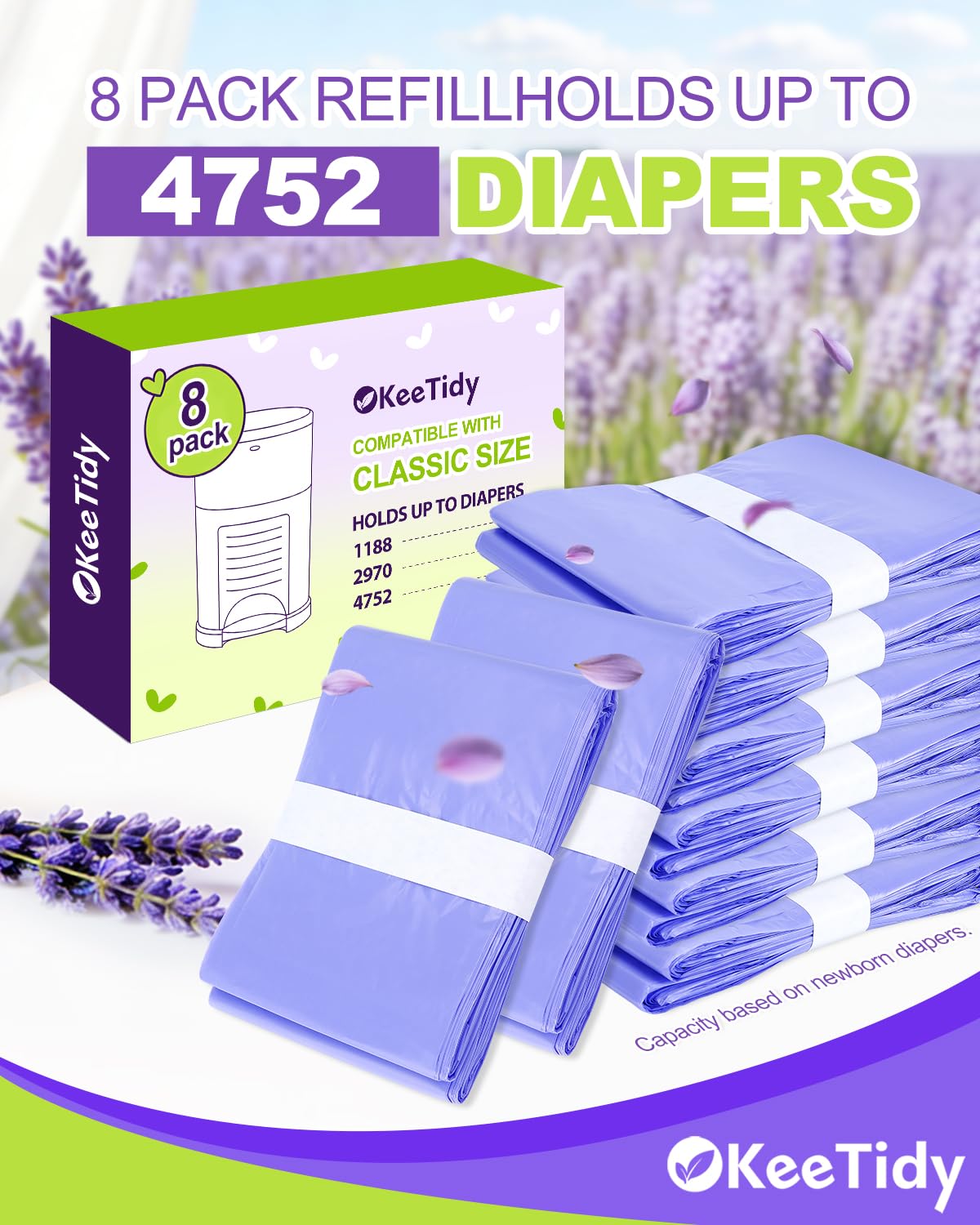 Diaper Pail Refills Compatible with Dekor Classic & Eko Classic