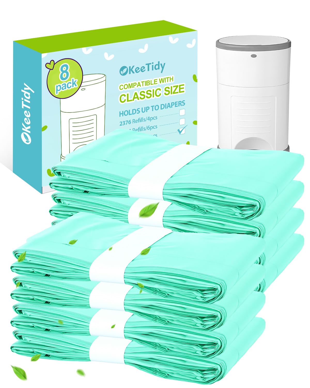 Diaper Pail Refills Compatible with Dekor Classic & Eko Classic