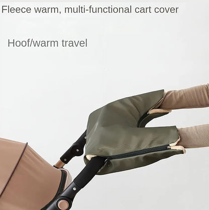 Stroller Gloves Winter Thick Warm Golf Push Cart Mittens for Cold Weather Windproof Rainproof Pram Hand Muff for Parents and Caregivers