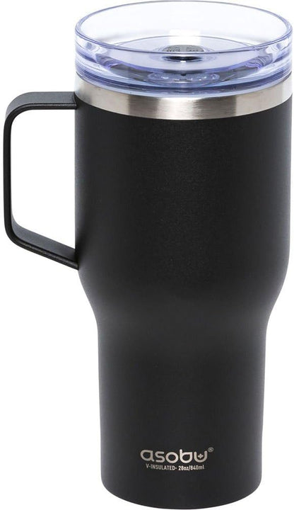 Ultimate Ceramic Travel Mug, 12oz Insulated Stainless Steel Coffee Cup with Handle & Splash-Resistant Lid, Ceramic Lined for Pure Taste, BPA-Free, Double-Wall Vacuum for Hot Drinks