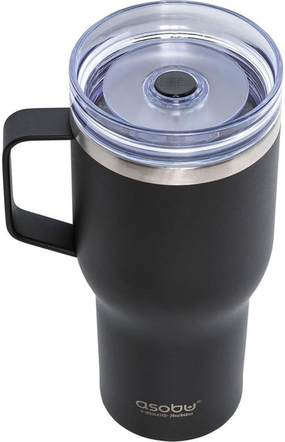 Ultimate Ceramic Travel Mug, 12oz Insulated Stainless Steel Coffee Cup with Handle & Splash-Resistant Lid, Ceramic Lined for Pure Taste, BPA-Free, Double-Wall Vacuum for Hot Drinks