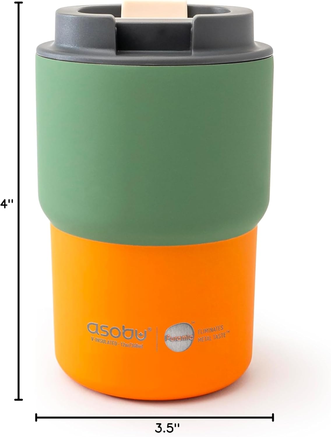 Ultimate Ceramic Travel Mug, 12oz Insulated Stainless Steel Coffee Cup with Handle & Splash-Resistant Lid, Ceramic Lined for Pure Taste, BPA-Free, Double-Wall Vacuum for Hot Drinks