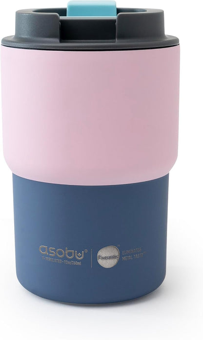Ultimate Ceramic Travel Mug, 12oz Insulated Stainless Steel Coffee Cup with Handle & Splash-Resistant Lid, Ceramic Lined for Pure Taste, BPA-Free, Double-Wall Vacuum for Hot Drinks