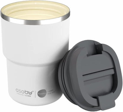 Ultimate Ceramic Travel Mug, 12oz Insulated Stainless Steel Coffee Cup with Handle & Splash-Resistant Lid, Ceramic Lined for Pure Taste, BPA-Free, Double-Wall Vacuum for Hot Drinks