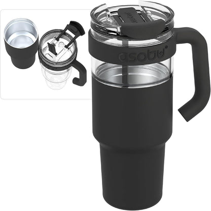 Ultimate Ceramic Travel Mug, 12oz Insulated Stainless Steel Coffee Cup with Handle & Splash-Resistant Lid, Ceramic Lined for Pure Taste, BPA-Free, Double-Wall Vacuum for Hot Drinks