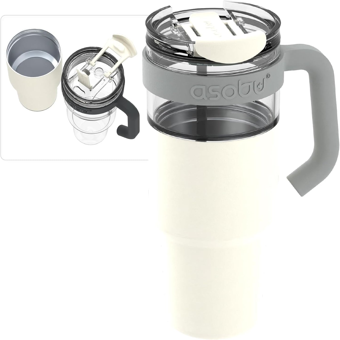 Ultimate Ceramic Travel Mug, 12oz Insulated Stainless Steel Coffee Cup with Handle & Splash-Resistant Lid, Ceramic Lined for Pure Taste, BPA-Free, Double-Wall Vacuum for Hot Drinks