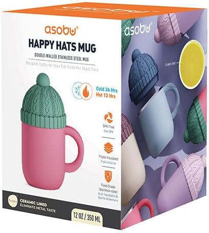 Ultimate Ceramic Travel Mug, 12oz Insulated Stainless Steel Coffee Cup with Handle & Splash-Resistant Lid, Ceramic Lined for Pure Taste, BPA-Free, Double-Wall Vacuum for Hot Drinks