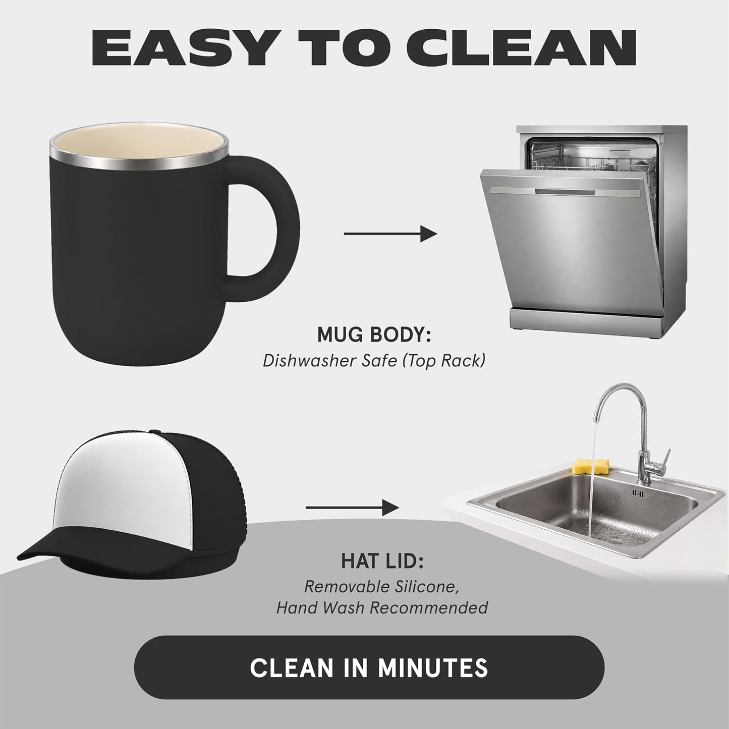 Ultimate Ceramic Travel Mug, 12oz Insulated Stainless Steel Coffee Cup with Handle & Splash-Resistant Lid, Ceramic Lined for Pure Taste, BPA-Free, Double-Wall Vacuum for Hot Drinks