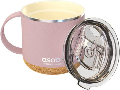 Ultimate Ceramic Travel Mug, 12oz Insulated Stainless Steel Coffee Cup with Handle & Splash-Resistant Lid, Ceramic Lined for Pure Taste, BPA-Free, Double-Wall Vacuum for Hot Drinks